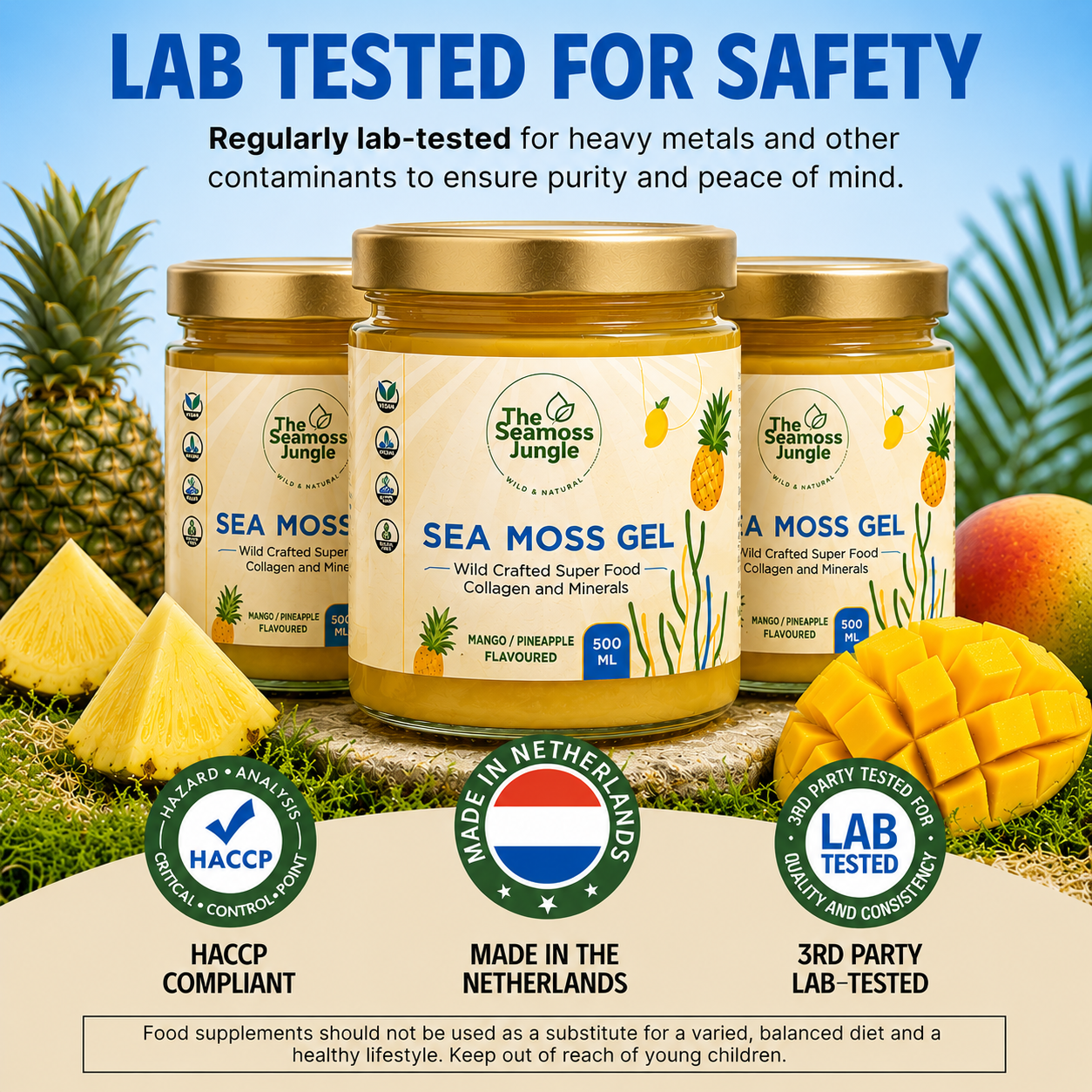 Sea Moss Gel - Mango/Pineapple - 500 ml