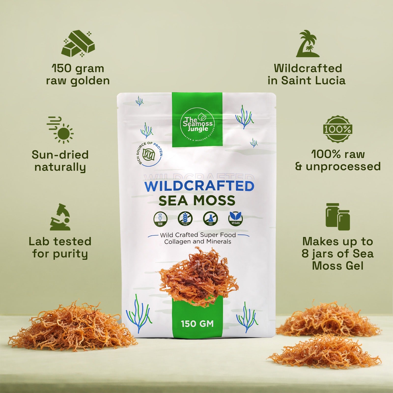 Wildcrafted Sea Moss - 150 Gram